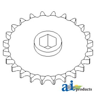 AH215182 - Sprocket, Row Unit; 24 Tooth / 60 Chain, Speed Up