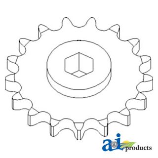 AH215495 - Sprocket, Row Unit; 17 Tooth / 80 Chain, Speed Up