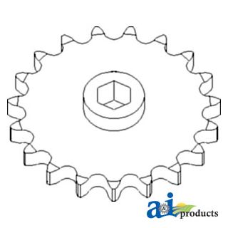 AH223489 - Sprocket, Row Unit; 19 Tooth / 100 Chain