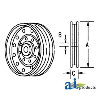 Ah96292 - Pulley, Flanged Idler