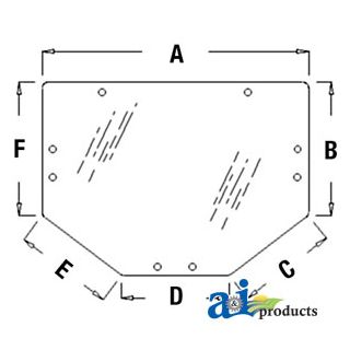 AL156653 - Glass, Rear w/ Sunscreen Tabs