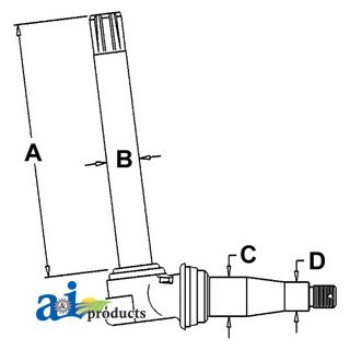 AL28222 - Spindle w/ Fender Mounting Bracket (RH/LH)