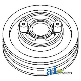 Ar58176 - Pulley, Crankshaft Dampener (Dbl Groove W/ Ac)