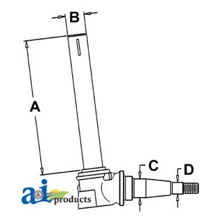 AR58607 - Spindle w/ Fender Mounting Bracket (RH/LH)