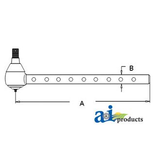 AR63593 - Tie Rod, Long (9 cross holes)