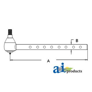 AR85947 - Tie Rod, Long (8 cross holes)