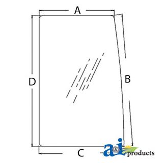 AT183084 - Glass, Door, Rear, Upper - Sliding - If Front Latch L