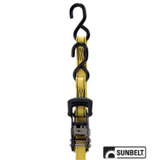 B1312600 - Pro Grip Ratchet Tie Down, Standard Duty, 16' X 1", Sure Grip Ratchet, W/ Hooks