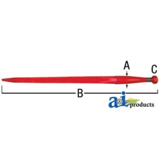 BP13827 - Bale Point 1 3/8 x 27 w/nut