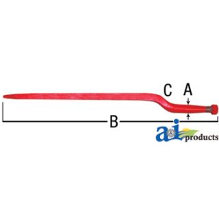 BP13832CR - Bale Point 1 3/8 x 32 w/nut,cranked