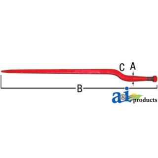 BP13836CR - Bale Point 1 3/8 x 36 w/nut, cranked