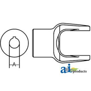 BP212036151-A - Implement Yoke, Round Bore 25mm w/ 8mm Keyway