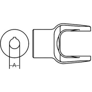 BP212086758 - Implement Yoke, Round Bore 2" W/ 1/2" Keyway