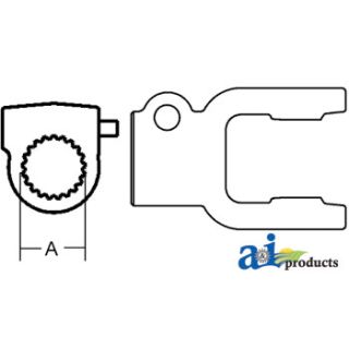 BP507083751-A - Tractor Yoke, Splined 1 3/8 - 21 Spline w/ QDP
