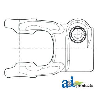 BP5090L0360 - Implement Yoke, Splined 1 3/8 - 6 Spline - Tappered
