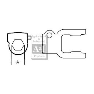 BP510047752 - Tractor Yoke, Hex Bore 1 1/8", QD