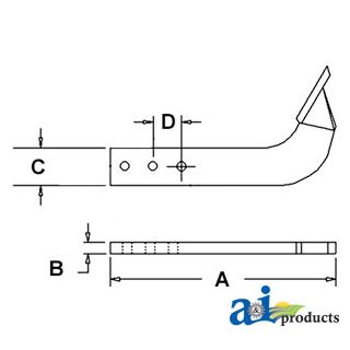 BSS2534C - Box Scraper Shank W/ Point