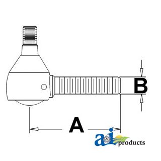 C5NN3A300B - Drag Link End, Front