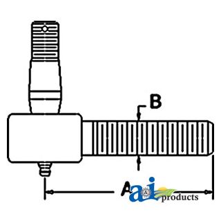 C5NN3A300C - Drag Link End, Front