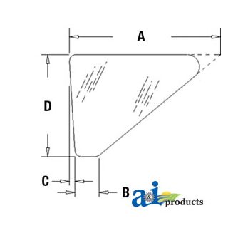 CG3114 - Glass, Front, Side, Lower (RH/LH)
