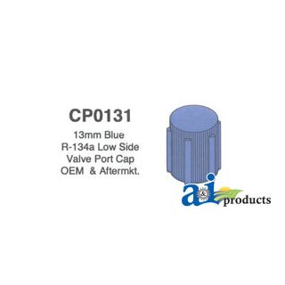 CP0131 - 13mm Blue R-134a Low Side Valve Port Cap Oem & Aftermarket 5 Pack