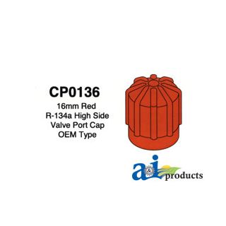 CP0136 - 16mm Red R-134a High Side Valve Port Cap 4 Pack