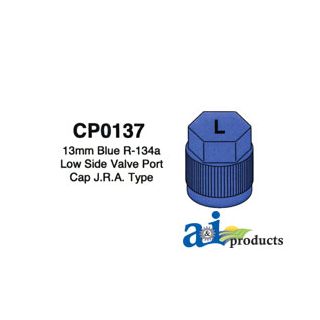 CP0137 - 13mm Blue R-143a Low Side Valve Port Cap J.R.A. Type 4 Pack