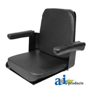 CS140-1V - Seat Assy w/ Flip-Up Arms, BLK Vinyl