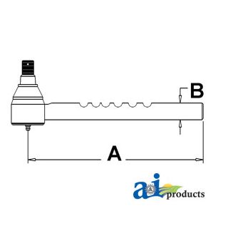 D0NN3A300A - Drag Link End, Front