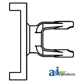 D108301 - Flange Yoke, 2 Length, RD Type, 3 1/2 Dia., 2 3/4 Bolt