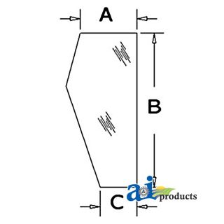 D131288 - Glass, Front, Lower (RH)