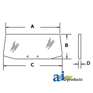 D6NN94420N11A - Glass, Rear, Lower