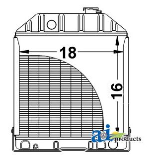 D8NN8005PA - Radiator w/ Oil Cooler