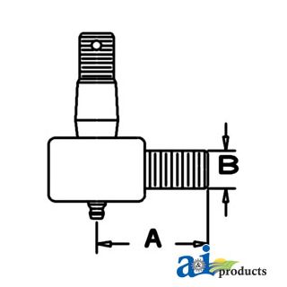 D9NN3A303AB - Cylinder End, Power Steering (Male Thread)