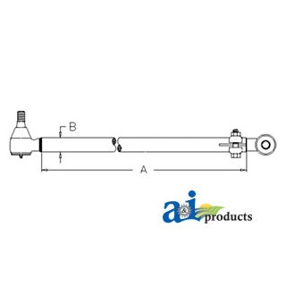 E0NN3304AB - Drag Link Tube w/ End