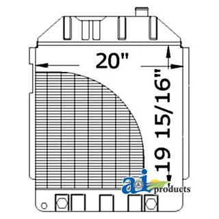 E1NN8005EB15M - Radiator w/ Oil Cooler