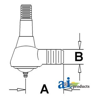 E2NN3A540BJ - Base End Ball Joint, Male Thread