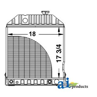 E7NN8005BA - Radiator w/ or w/o Cooler (Rear Fittings)