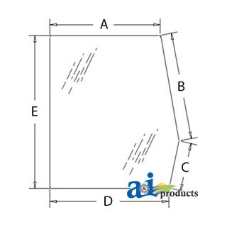 E7NN94297N17AC - Glass, Door, Upper (LH)