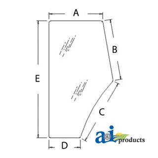 E9NN94032N18BB - Glass, Door (LH)