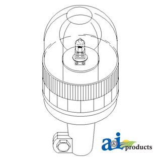 EPMRTFLX - Rotating Beacon, Amber, Pipe Type