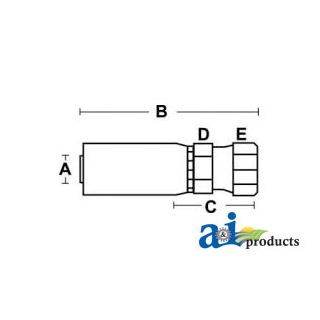 F-BSPX-12-12 - (HC-F-BSPX) Female BSP Parallel Pipe - Swivel - S