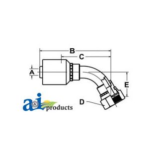 FFX45-16-16-W - (HW-FFX45) Female Seal-lok Swivel 45