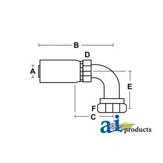 FFX90L-10-10 - (HC-FFX90L) Female Seal Lok - Swivel - 90