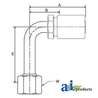 FFX90L-10-12 - (HC-FFX90L) Female Seal Lok - Swivel - 90
