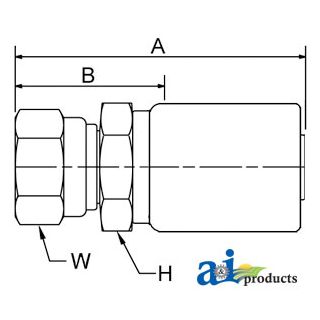 FFXT-12-12 - (HC-FFXT) Female Seal Lok - Swivel - Straight - Lon
