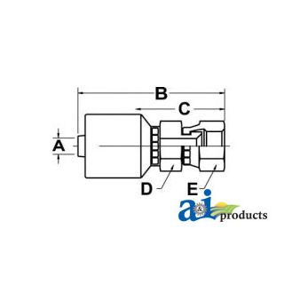 FJX-12-08-W - Hw-Fjx Female Jic 37° Swivel Connector