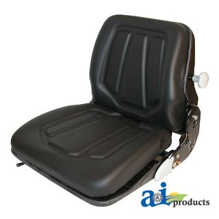 FLS322BL - Forklift Seat, Shock Absorbing Spring, BLK