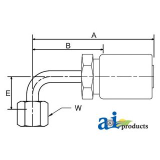 FSX90-10-12 - Hc-Fsx90 Female Sae 45° - Swivel - 90° Elbow