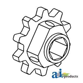 H118583 - Sprocket, Feeder House, Upper